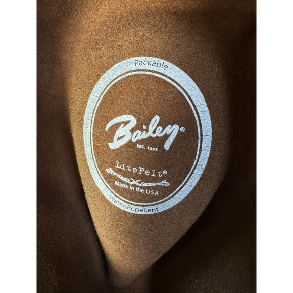 Bailey Of Hollywood Fedora Litefelt Packable Made in USA Feathers Brown - Picture 10 of 12